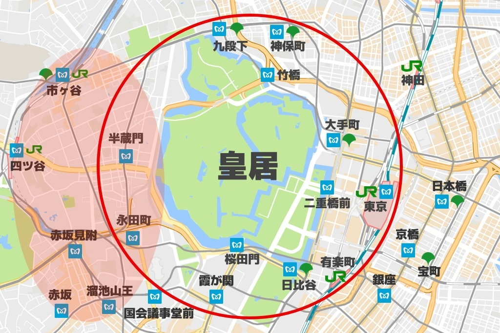 半蔵門・永田町のランステマップ