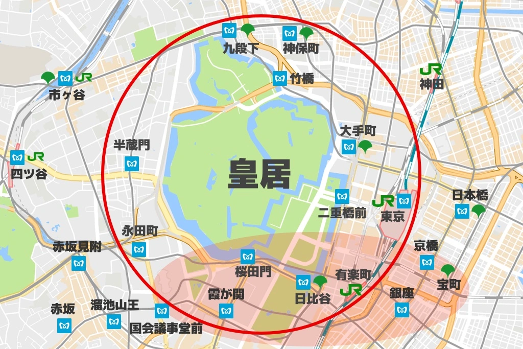 日比谷・有楽町・桜田門のランステマップ